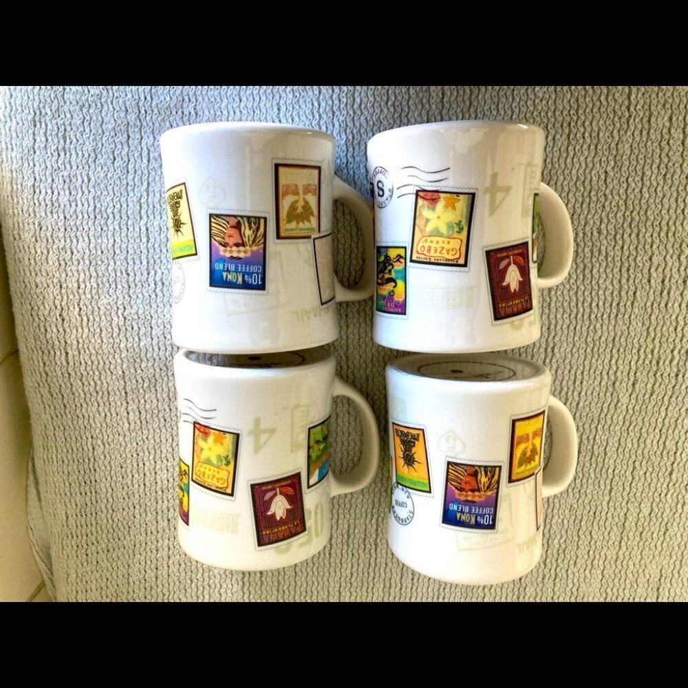 STARBUCKS 2003 Rare BARISTA Stamp Collection Mugs